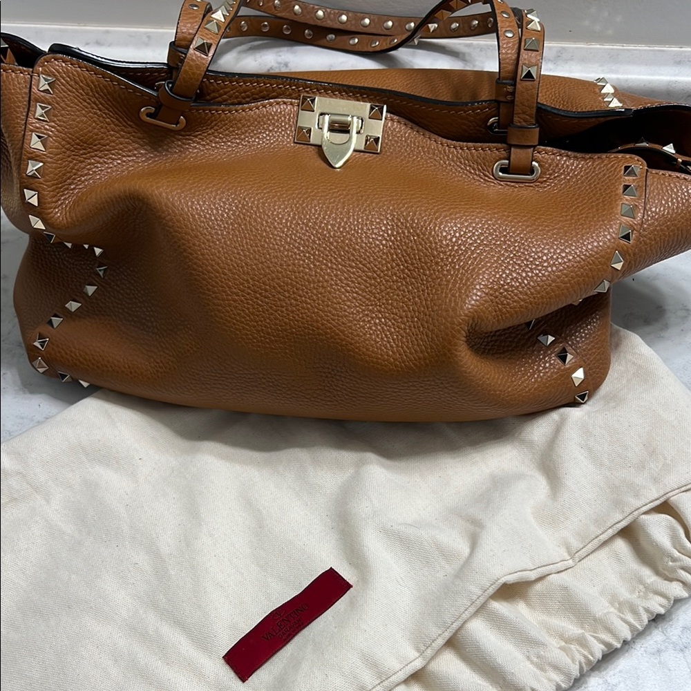 Valentino Brown Studded Women's Bag